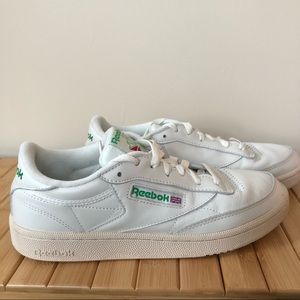 White Reebok Classics Club C 85 size 8.5
